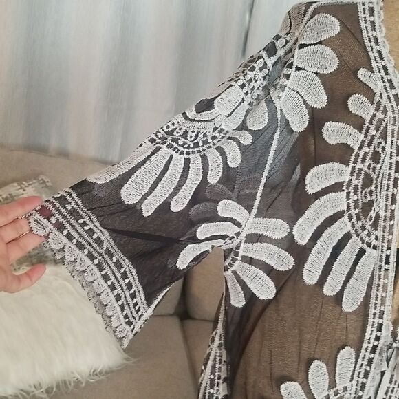 Swimwear Cover Up Sexy Open Front Bikini Swimsuit Kimono Long Beach wea… - Picture 3 of 8